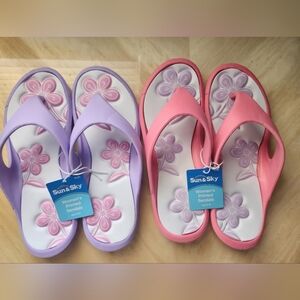Women's Pink and Purple Sandals Two Pack